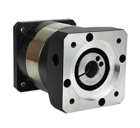 Top Shelf Planetary Gearbox Speed Reducer Boasting Badass Two Stage Build With Ratios From Fifteen To One Up To One Hundred To One Fit For Nema Fifty Two Stepper Motors Alongside A Heavy Duty Twenty Four Millimeter Input Shaft Ready For Your Next Project, featuring a robust dual stage design.