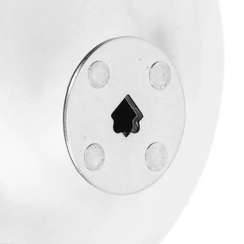 Close-up of Pro Grade Aluminum Alloy Epee Hand Guard For Fencing Training And Competitions showing center ridge.