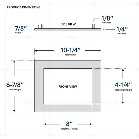 Diagram of Washing Machine Outlet Box ABS Faceplate Replacement One Piece White Plastic Cover with dimensions