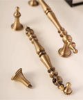 Vintage Cabinet Pulls 2 Pack Antique Brass Crown Shape Handles For Cabinets Dressers Wardrobes And Drawers Solid Metal Hardware