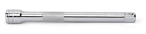 Four Piece Three Eighths Inch Drive Extension Set Includes One And A Half Inch, 3 Inch, 6 Inch And 12 Inch Extensions, Polished Chrome Finish