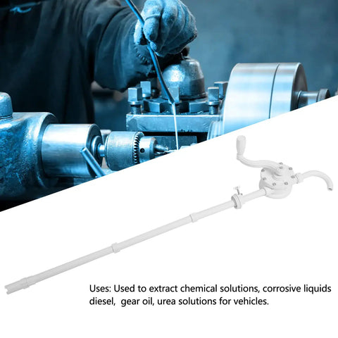 Ycauty Heavy Duty Rotary Barrel Pump for Chemical Drum Handling, ABS crank action, extracts viscous liquids easily and efficiently.