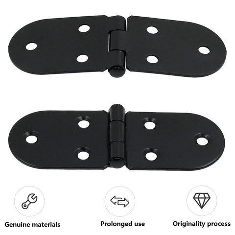 3 Inch Folding Flip Top Hinge For Cabinets And Doors Matte Black 4 Pack With Mounting Screws Quiet Close 180 Degree Swing