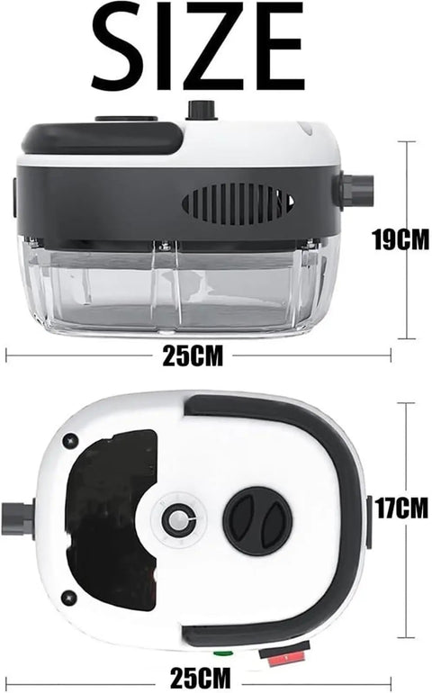 Heavy Duty 2500W Handheld Steam Cleaner For Kitchens And Floors High Temp Pressurized Hot Vapor Machine dimensions 25cm x 19cm.