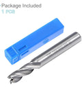 4 Flute Spiral End Mill Bit 7mm Diameter 19mm Cutting Length Heavy Duty High Speed Steel Milling Cutter for Wood Plastic Plywood Hardwood with Storage Case