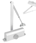 Aluminum Hydraulic Door Closer And Stopper With 180 Degree Positioning For Indoor Outdoor Use, Smooth Quiet Close For Metal Wood And Fire Doors, Handles Up To 65KG Load, Easy Install, Durable