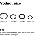 Impact Wrench Retaining Ring Clips With O Ring For Three Eighths And One Half Inch Sockets, sizes labeled in inches