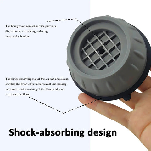 Anti Vibration Pads For Washer And Dryer Dampening Vibration And Noise Stop Washing Machine Walking During Spin Shock Absorber Stabilizer Feet With Suction Cups For Appliances Laundry Room Upgrade