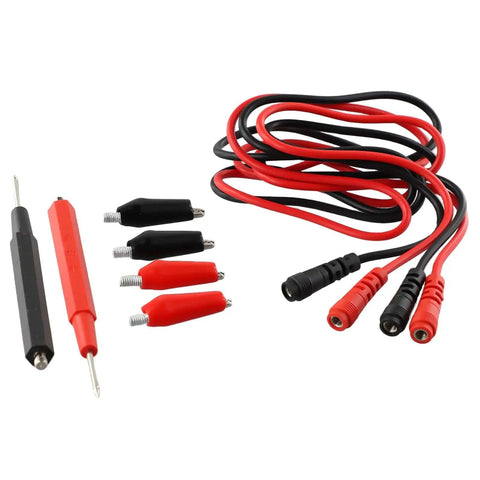 Digital Multimeter Probe Kit With 16 Piece Needle Tip Probes Insulated Clips And Test Pens For 4mm Meters In Card Slot 1000V Rated