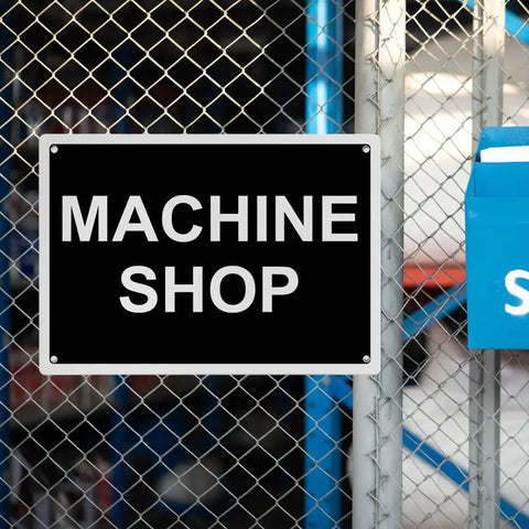 Top Tier Weatherproof Osha Machine Shop Sign 8X12 Inches Rugged Plastic Safety Wall Plaque For Pro Shops Uv Resistant And Will Not Dent Or Fade Keeps Your Site Locked And Loaded With Compliance Indoors And Out