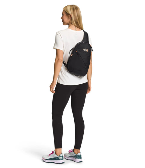 Woman wearing Isabella Sling Crossbody Bag For Women With Large Main Compartment, Water-Repellent Finish, Adjustable Strap