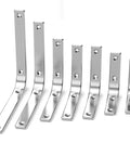 Stainless Steel L Brackets For Wall Shelves Heavy Duty Floating Shelf Supports in various sizes for reliable installation.