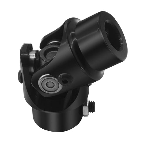 Eleven Sixteenths To Thirty Six Spline Three Quarter Inch Heavy Duty Black Steering Universal Joint Shaft, shown at 35 degree angle