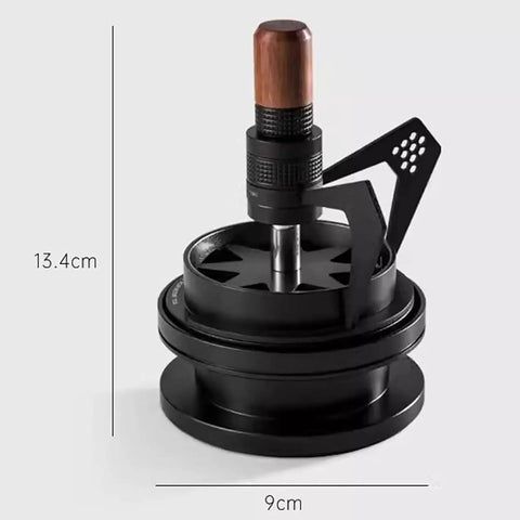 Height Adjustable 58Mm Espresso Stirrer Coffee Needle Distributor For Even Ground Spread Includes Cleanup Base, 13.4cm tall