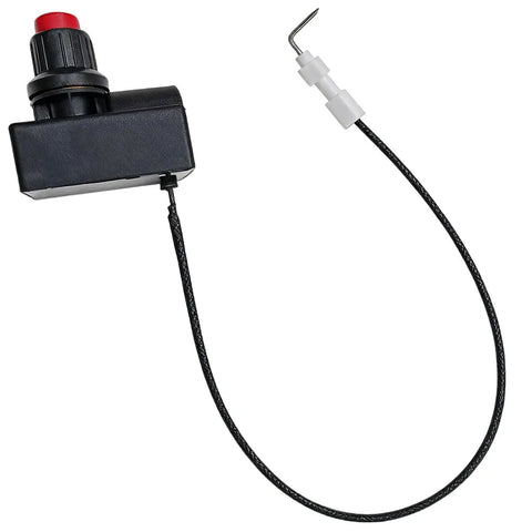 Propane Electronic Pulse Gas Igniter With 400mm Electrode Ignition Cable for Outdoor Gas Patio Heaters, black casing, red button