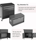 Rolling Tool Chest With 8 Drawers And Detachable Top Toolbox, Mobile Steel Tool Storage Organizer On Wheels For Warehouse, Workshop, And Garage, Includes Side Hooks And Drawer Liners, open cabinet view