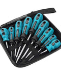 Top 9 Pcs Screwdriver Set With Magnetic Multi Bit Tools For Home Repair And Handy Duties Featuring Ergonomic Plastic Handles Made From Chrome Vanadium Steel For Long Lasting Use Without Feeling Tired, 9-piece set in pouch