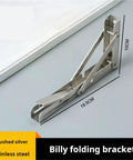 Heavy Duty 8 Inch Folding Shelf Brackets Set Of 6 For Wall Mounted Shelves Benches And Tables showing single bracket