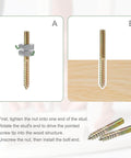 M8 Hanger Bolts Set For Wood, 3 Inch Length, Double Ended Self Tapping Bolts with installation guide, 8mm Screw Wood Dowels