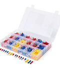 Grab This Epic 1200 Piece Assortment Kit Featuring Insulated Ring Fork Spade Terminal Butt Crimp Connectors Galore For Total Wire Hacking And Electrical Wiring Jobs That Are Totally Awesome. clear plastic organizer with assorted insulated wire terminals