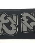 Heritage Fork And Shock Decal Kit Stealth Vinyl Finish for motorcycles, weatherproof UV resistant durable stick on decals