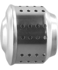Close-up of Moka Pot Guard 304 Stainless Steel Anti Splash Valve, showing durable, rust-resistant design with perforations.