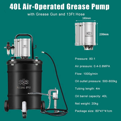 Heavy Duty Pneumatic Grease Pump Built For Serious Shop Tasks Featuring An 80 To 1 Pressure Ratio And A Roomy 10 Gallon Drum Arrives Loaded With A Rugged 13 Foot Line For Weekend Mechanics