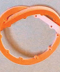 Bendable Routing Template For Smooth Sailing Arcs And Curved Woodworking 23 32 X 23 32 Inch Durable Plastic Router Jig in orange.