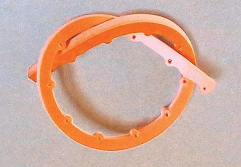 Bendable Routing Template For Smooth Sailing Arcs And Curved Woodworking 23 32 X 23 32 Inch Durable Plastic Router Jig in orange.