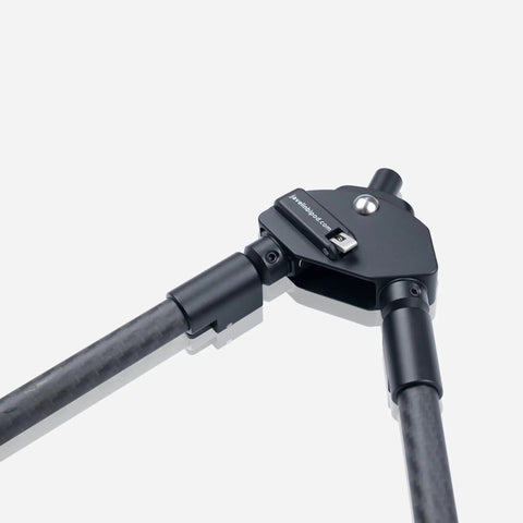 Pro Hunter Tac Bipod For Precision Rifles, Adjustable Reach 8.9 To 12.2 Inches, detail of modular carbon legs and cant facility