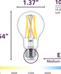 LED A19 60W Equivalent Soft White Bulbs 2700K 800 Lumen 8 Pack Dimmable Frosted Flicker Free EyeComfort CRI 95