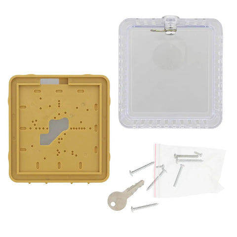 Thermostat Lock Box Cover With Key For 4.5 X 4 Inch Or Smaller Thermostats Transparent Guard To Prevent Tampering Easy Mounting Kit With Hardware