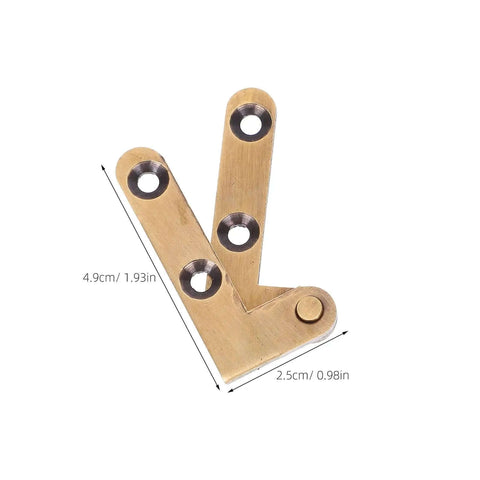 Heavy Duty Bronze Pivot Door Hinges Set With Hidden Self Closing Hardware, top view showing dimensions of 4.9cm and 2.5cm.