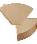 Rock Solid Pack Of Unbleached Number Four Cone Coffee Filter Papers 200 Count stacked unbleached filters for drip brewers.