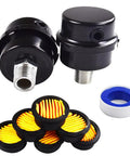 Metal Air Compressor Silencer Filter For Killer Quiet Operation, Replacement Intake Filter Elements, 2 Pack, Pipe Thread