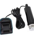 500 Gph Battery Powered Portable Submersible Sump Pump With Abs Build And Clog Fighting Sediment Filter Delivering Slick Water Flow For Quick Pool Draining Basement Dry Out And Yard Irrigation Runs, pump and charger.