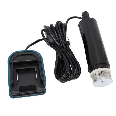 Cordless Battery Powered Submersible Sump Pump Delivers Slick 500GPH High Flow And Solid 16 Foot Lift rated black pump with charger.