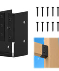 Concealed Joist Hangers For Outdoor Projects 2x4 6 Piece Bracket Set With Screws shown with installation example on wooden beam