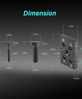 Dimensions of Drive Gear Puller Plate Tool For Fuel Injection Pumps Removing Drive Gear From Db2 Db4 De10 Engines For 6059 And 6068 Repair