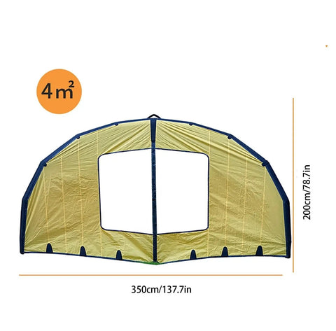 Inflatable Wing For Kite Surfing And Windsurfing Handheld Wing Foil Sail 4m² with window, nylon, 350cm x 200cm dimensions