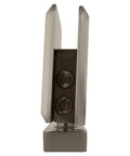 Senior Prima 01 Series Satin Nickel Top Or Bottom Mount Glass Hinge For Half Inch Thick Tempered Glass Panels close-up