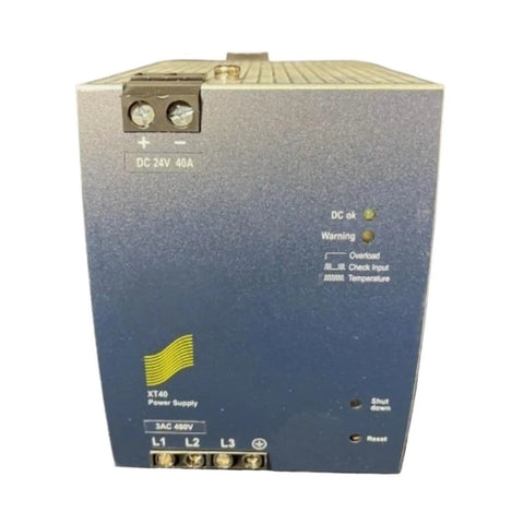 Heavy Duty Compact Din Rail Switching Power Supply With Wide 100 To 240V Ac Input For Industrial Automation And Machinery Engineering Is Built Different And Runs Flawless Daily, showing back with input terminals.