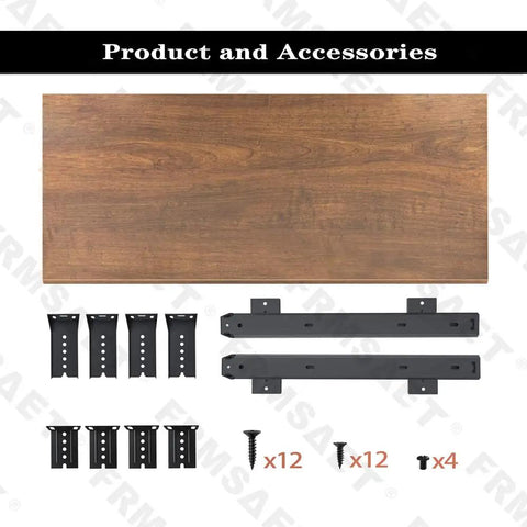 Slick Under Desk Keyboard Tray Platform Extra Wide 30 Inch Wooden Organizer accessories including wooden top and metal slides.