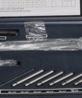 Fowler extender dial bore gauge kit with dial indicator and multiple extension rods in blue case