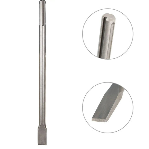 Beefy 16 Inch Heavy Duty Rotary Hammer Chisel Set, 3 Piece Flat, Point, And Scaling Chisels For Demolition, Heat Treated Steel shown
