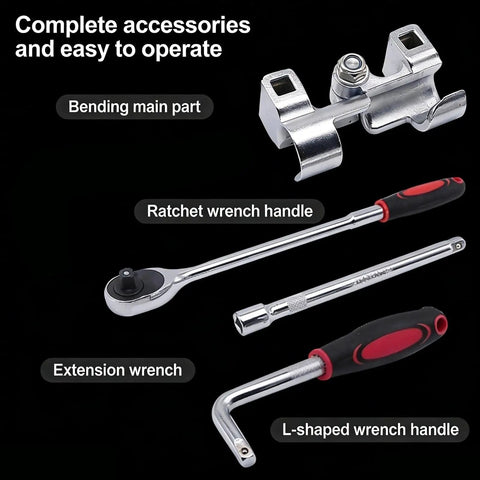 Built Tough Manual CCD Cable Bender Tool For 10kv Power Lines Adjustable 0 To 90 Degree Wire Bending Gear with ratchet handle and wrenches.