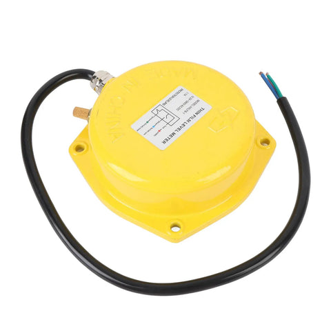 Thin Film Level Meter In Stainless Steel For Industrial Powder And Granule Vibration Detection Built Tough For Cement Silos And Storage Facilities Erosion Resistant Blockage Switch For Harsh Environments yellow housing with cable