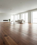Spacious living room with rustic walnut wood flooring, showcasing Top Notch Rustic Walnut Reactive Wood Stain Delivers Hella Fast Drying Coverage Throughout Indoor Furniture Outdoor Decking For Authentic Woodworking Enthusiasts.