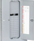 Homeline Load Center 125 Amp Convertible Main Lugs 1 Phase 20 Space 40 Circuit Panel with Cover Ground Bar Plug On Neutral Ready