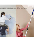 Game Changing Electric Paint Roller Brush With Long Extension Rod Auto Feed System For Effortless Wall And Ceiling Painting in use for ceiling painting.